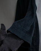 "ISSEY MIYAKE PERMANENT" Large shawl collar silk long cardigan