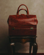 -SPECIAL- “Giorgio Armani” 90’s-00’s Crocodile embossed leather frame bag
