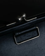 "JEAN PAUL GAULTIER" Logo engraved clasp frame 2way leather bag