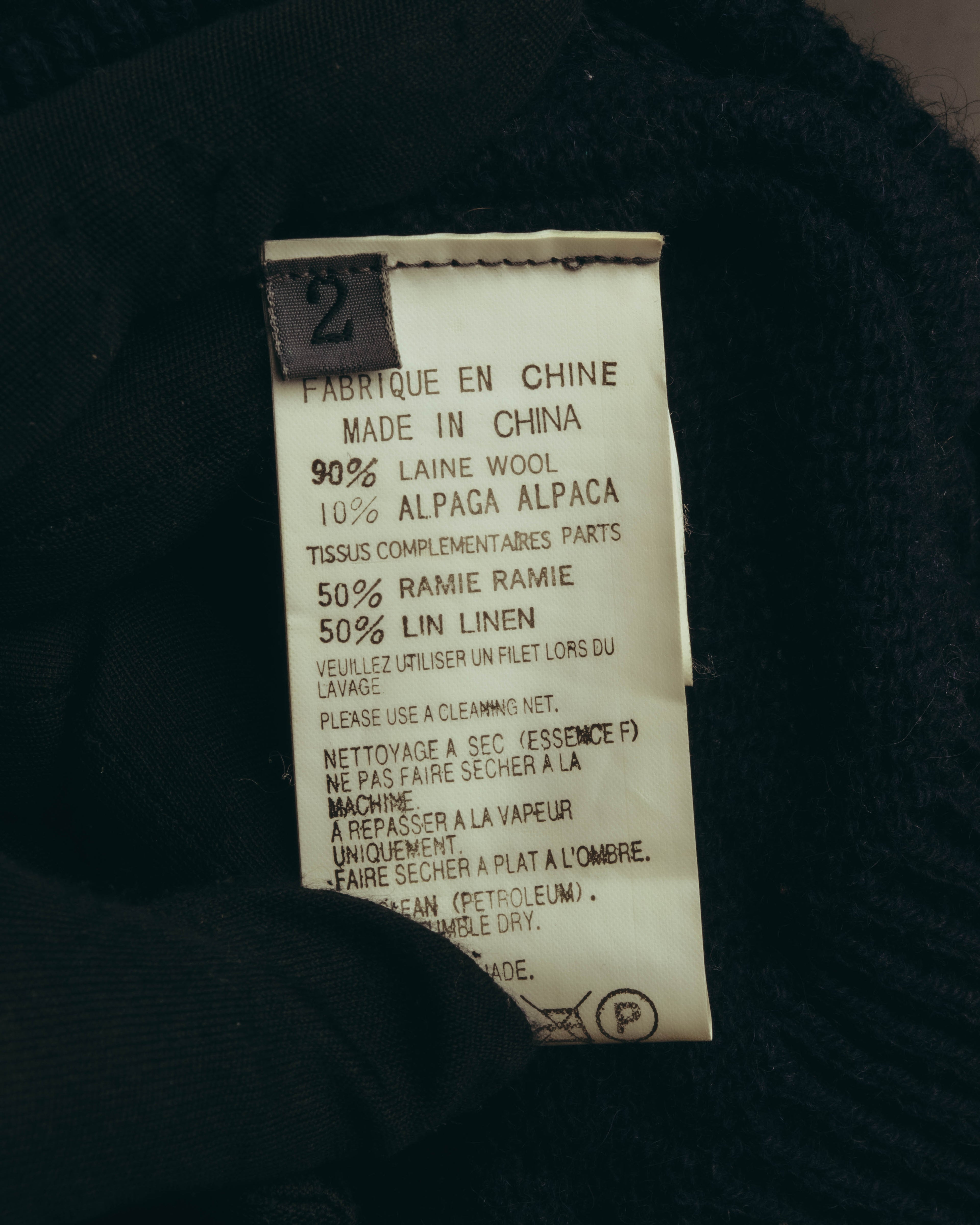 "Yohji Yamamoto +NOIR" 00's-10's Soft alpaca wool knit cardigan
