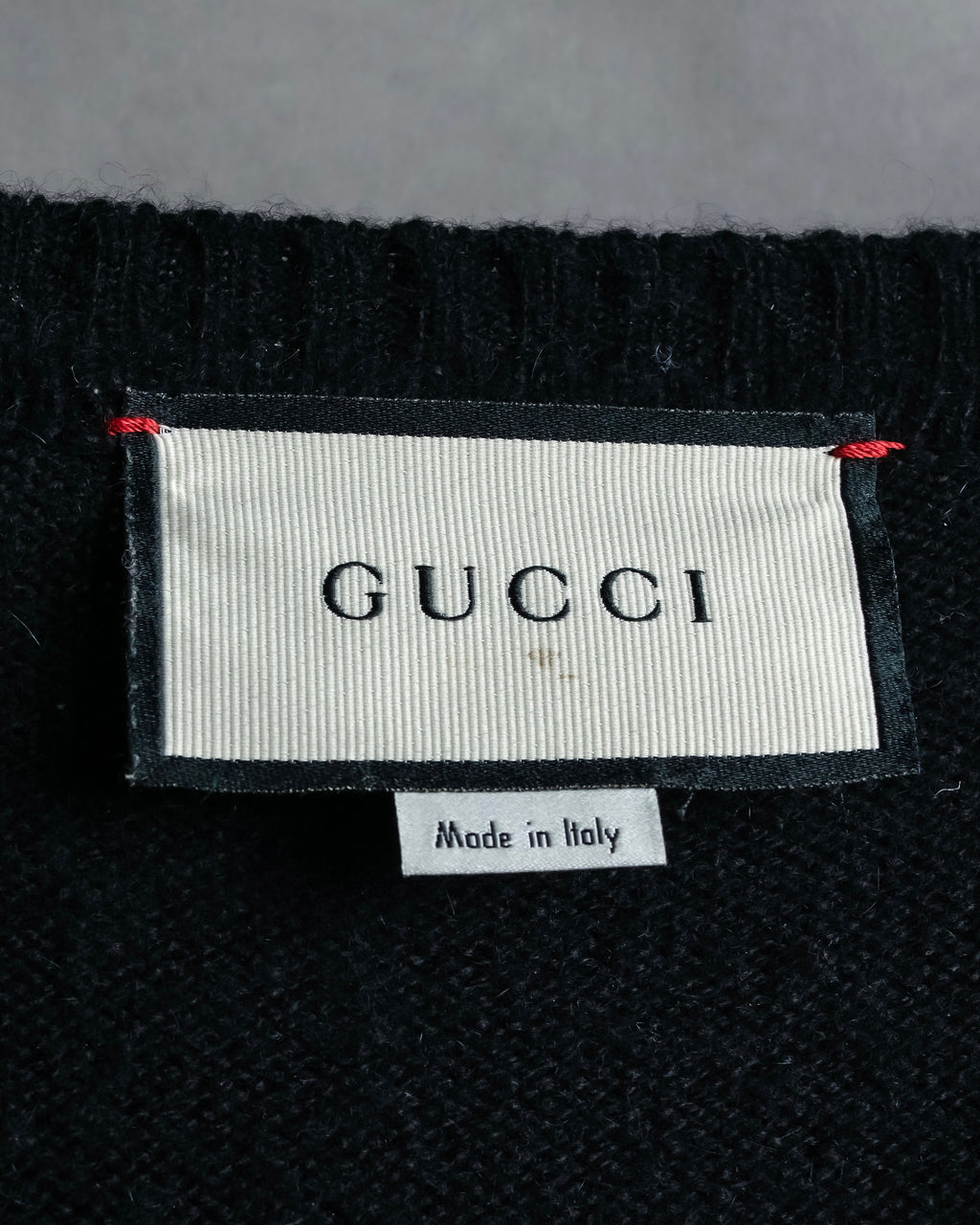 "GUCCI" Horsebit design V-neck cashmere knit