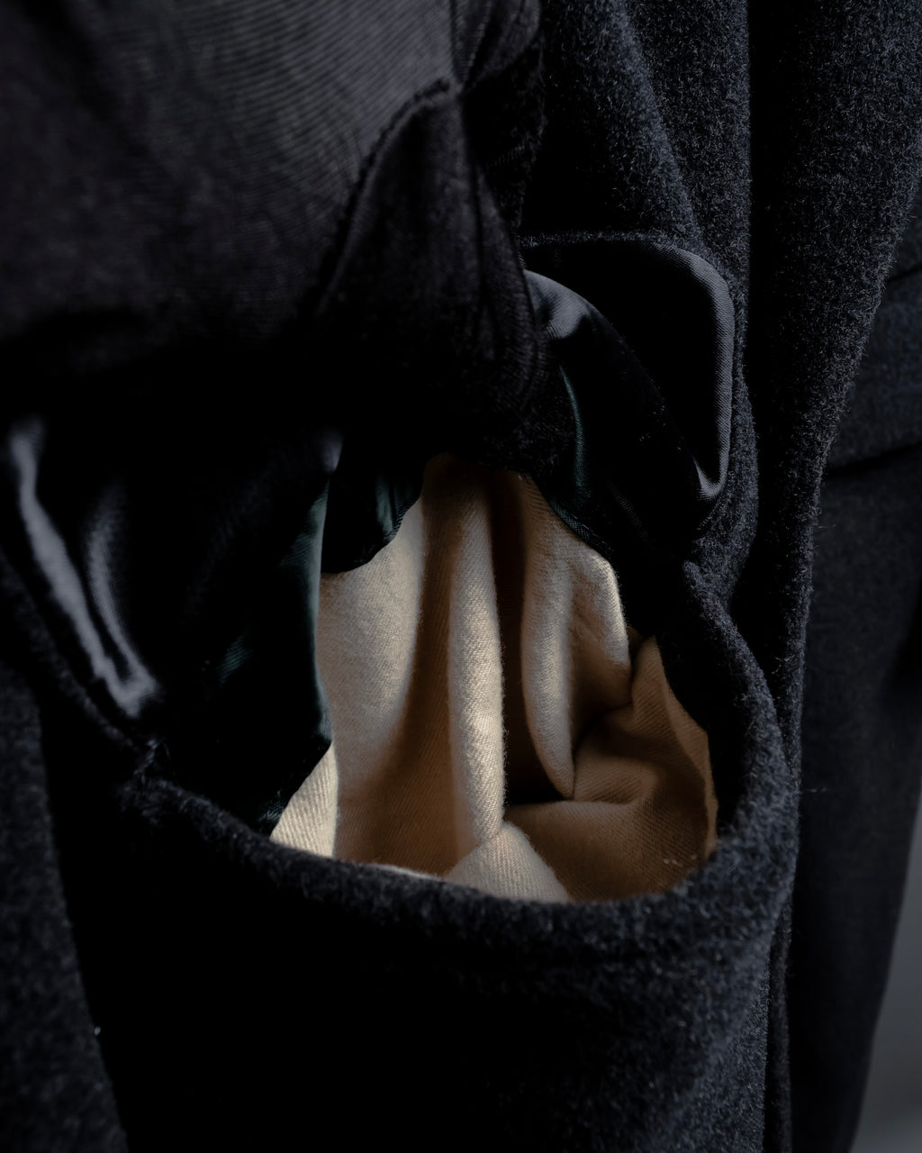 "GIORGIO ARMANI" Double-breasted charcoal gray super maxi chester coat