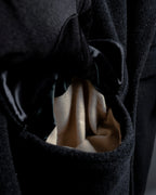 "GIORGIO ARMANI" Double-breasted charcoal gray super maxi chester coat