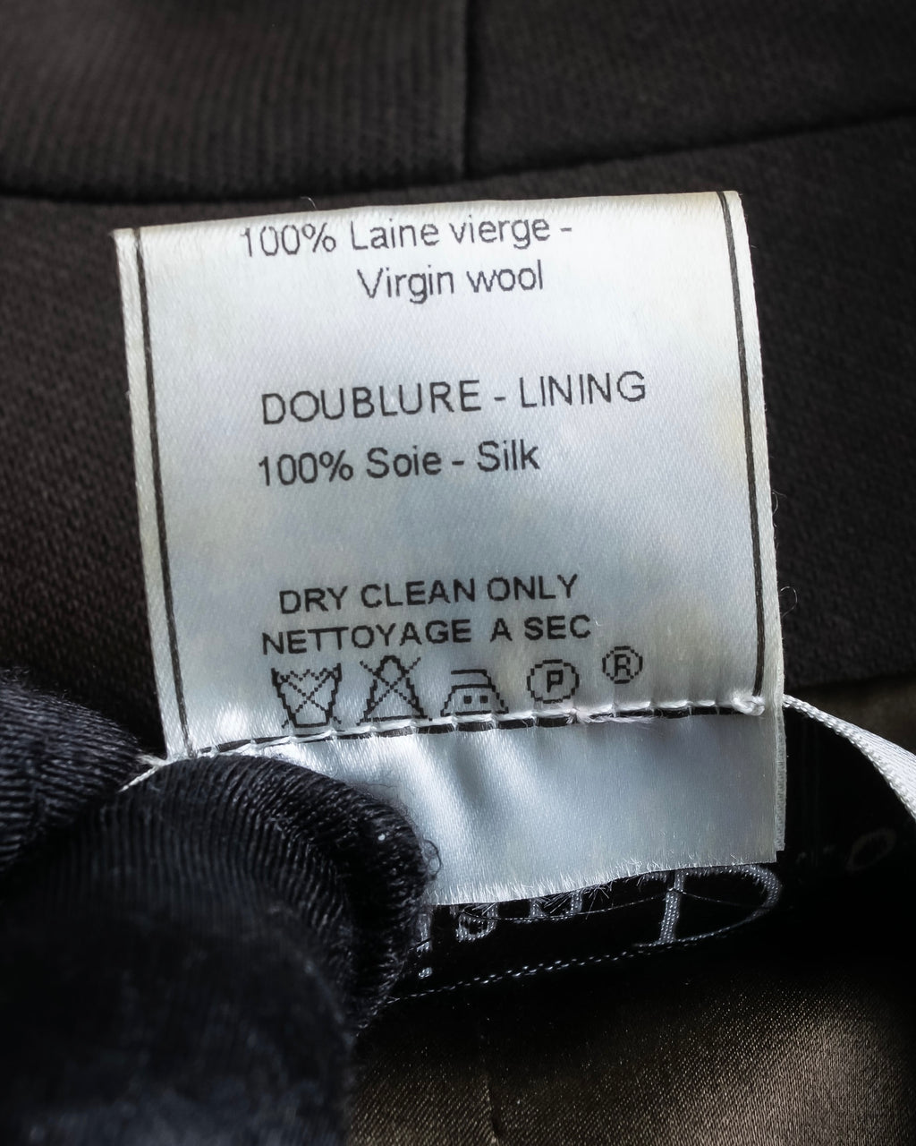 "Christian Dior Boutique Paris" Beautiful waist-shape shawl collar long coat