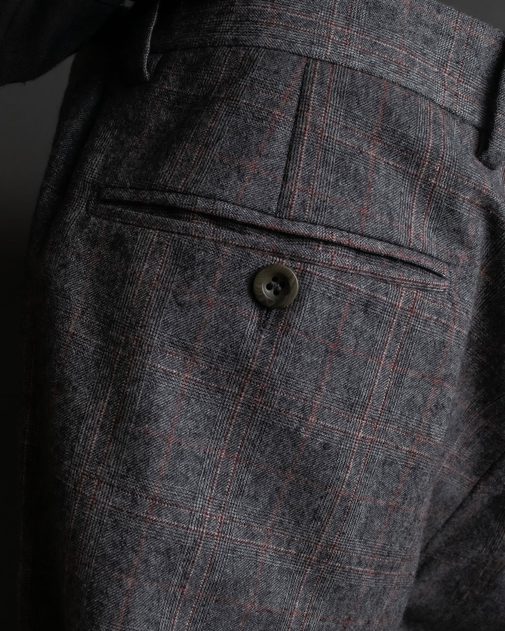 "HERMES" Heather gray cashmere blend slacks