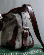 "FENDI" Animal embroidery design boa combination shoulder bag