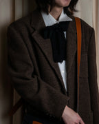 "COMME des GARCONS
HOMME DEUX" Brown checked pattern tailored jacket