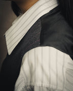 -SPECIAL- “HERMES” 2007-2009 Super 100s pinstripe tailored long gilet