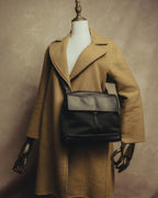 “PRADA” 90’s-00’s Nylon and leather flap messenger bag