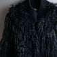 "EMPORIO ARMANI"  Fur fringe design cropped sleeve pullover