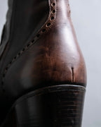 "YVES SAINT LAURENT" Medallion-embellished square heel boots