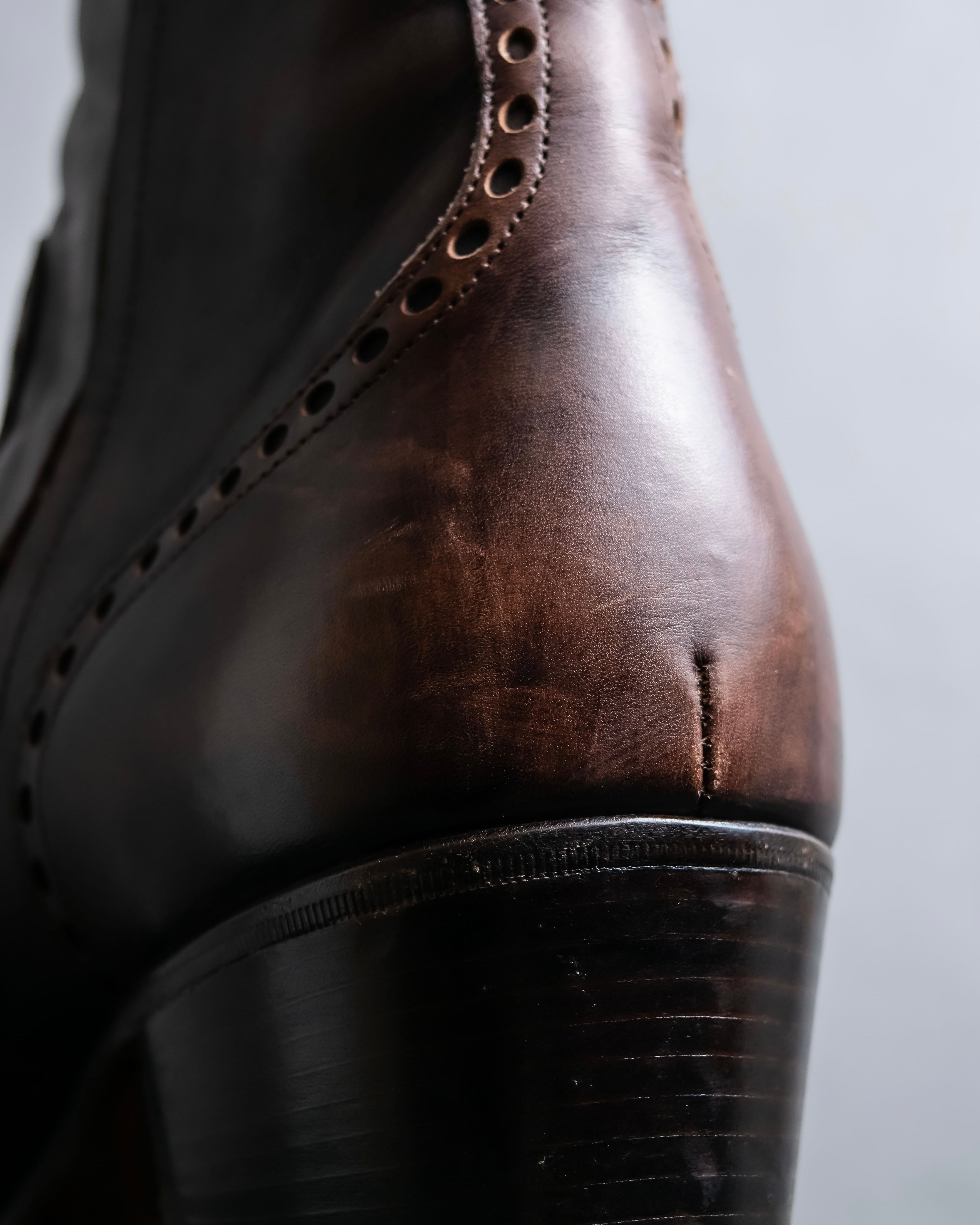 "YVES SAINT LAURENT" Medallion-embellished square heel boots