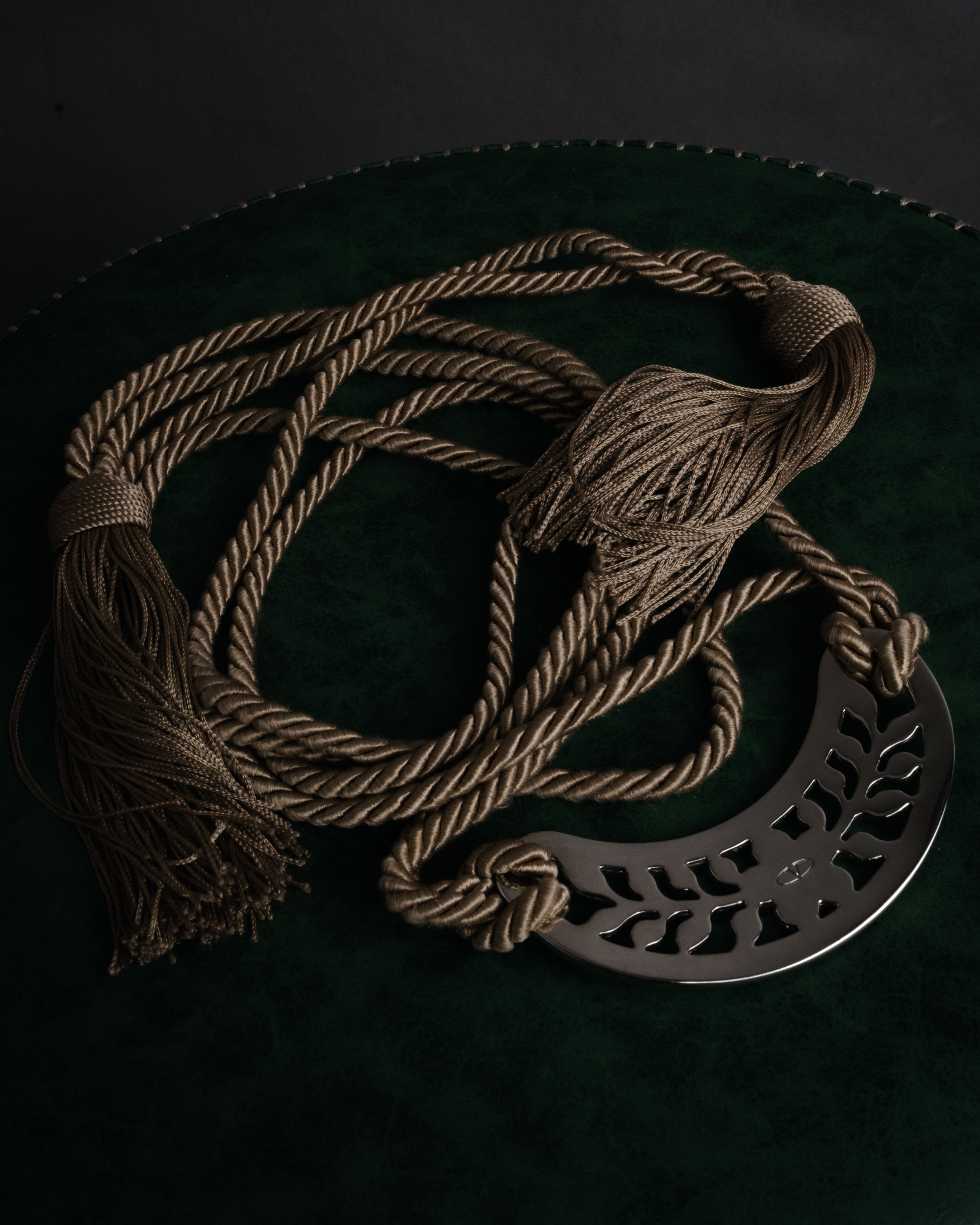 “VALENTINO GARAVANI” 2010’s Crystal embellished tassel cord belt