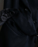 "MIU MIU" Crest brooch design belted trench coat