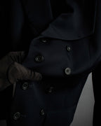 "Y's" 94AW sharp lapel cut design double-breasted jacket