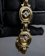 "YVES SAINT LAURENT" Art Nouveau motif gold bracelet