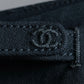 "CHANEL" 100% wool belted wide straight slacks