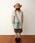 Dolcis/ Linen Blended Oversized Safari Jacket White