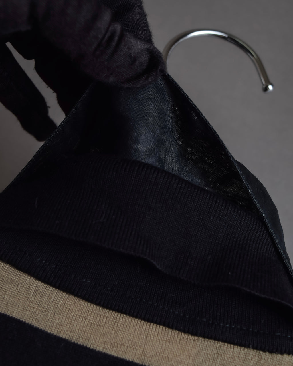 "GIANFRANCO FERRE" Striped contrast collar knit polo