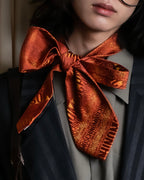 "MOSCHINO" Logo engraved patterned glossy silk necktie