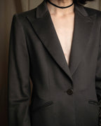 "ARMANI COLLEZIONI" Sharp peak lapel 100% cashmere tailored jacket