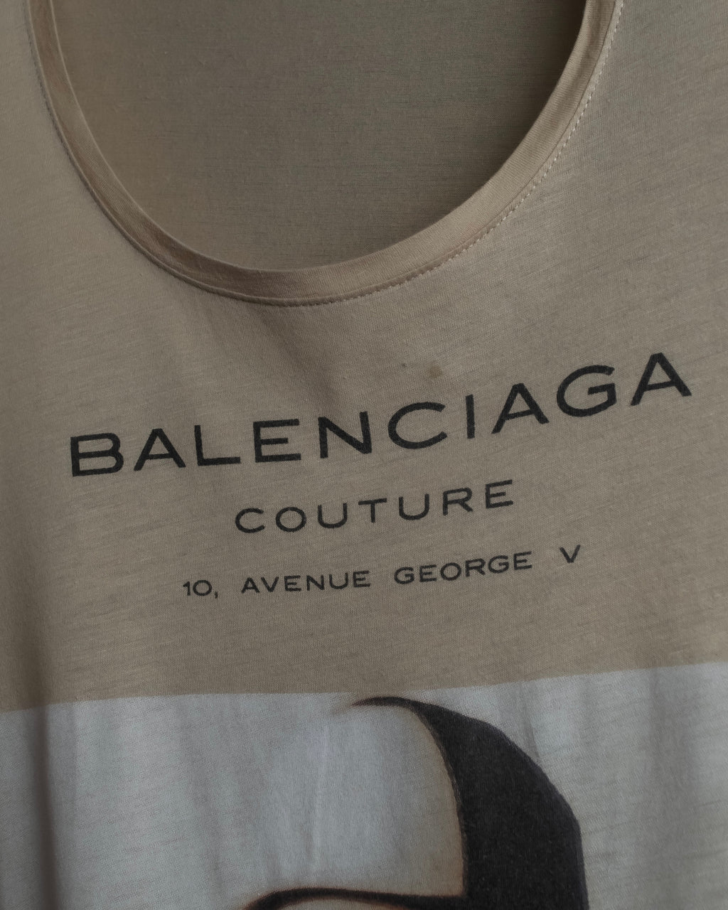 "BALENCIAGA" Painting graphic logo engraved T-shirt