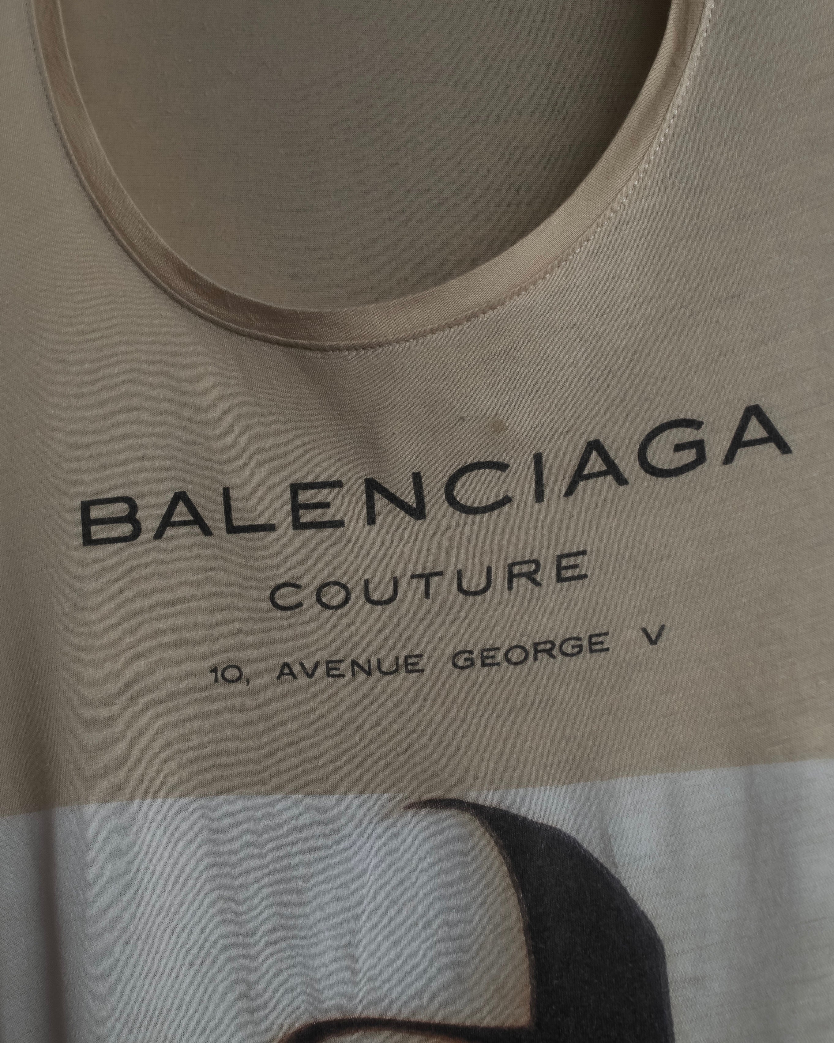 "BALENCIAGA" Painting graphic logo engraved T-shirt