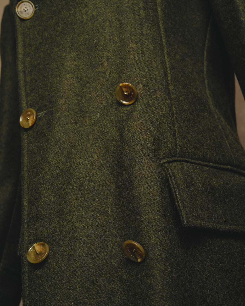 "D&G" 90's-00's Structured double-breasted wool-blend long coat