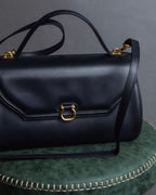 "PIERRE BALMAIN" Horizontal design grain leather 2way shoulder bag