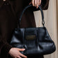 "GUCCI" Horizontal shape metal fittings design leather one shoulder bag