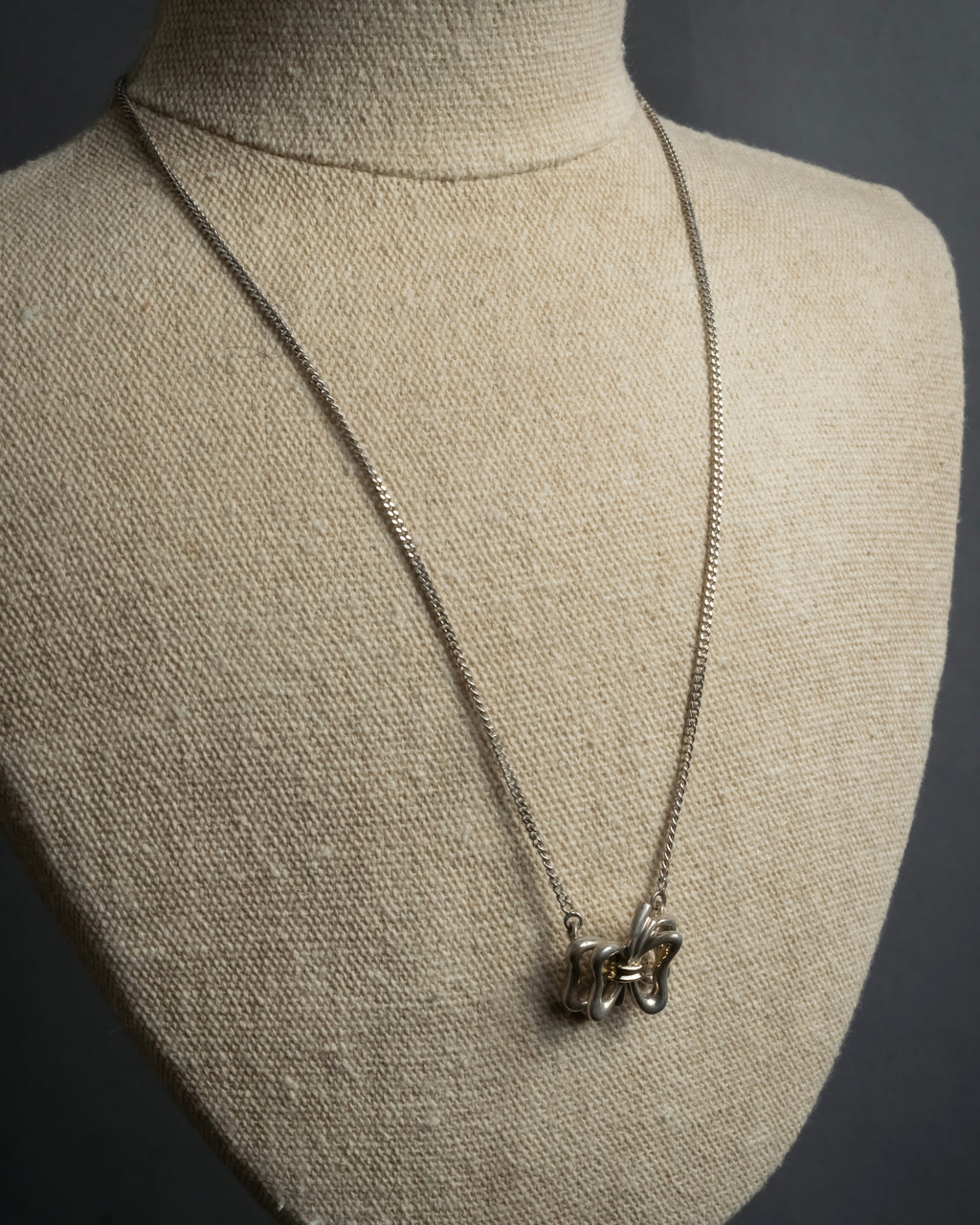 "Tiffany & Co." Silver 925 ribbon motif necklace