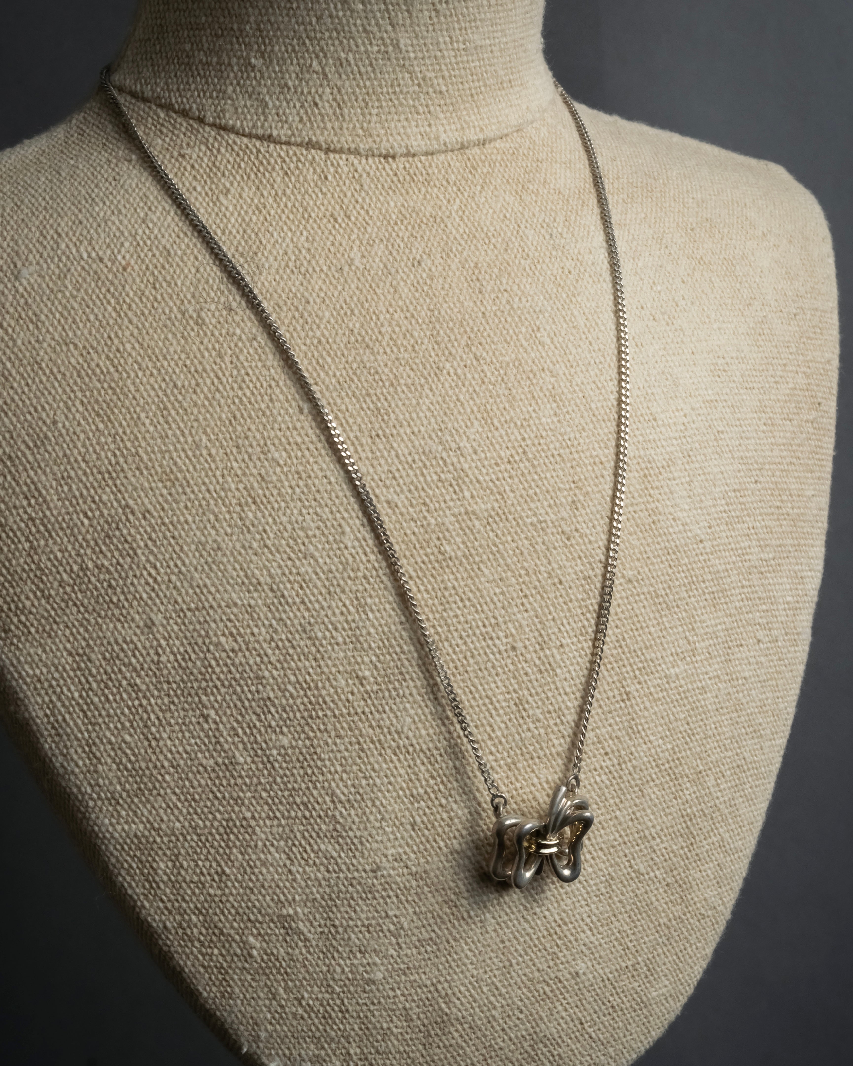 "Tiffany & Co." Silver 925 ribbon motif necklace