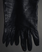 -SPECIAL- "HERMES" 90's Astrakhan combination leather gloves