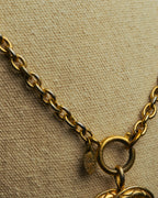 -SPECIAL- “CHANEL” 80’s-90’s Quilted cc pendant chain necklace