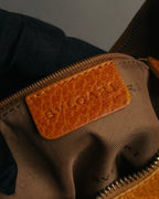 “BVLGARI” 90’s-00’s crescent leather hobo bag