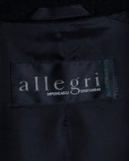 "allegri" Crossover design 2-way collar wool coat