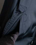 "BURBERRY" Maxi length high neck colour zipper long coat