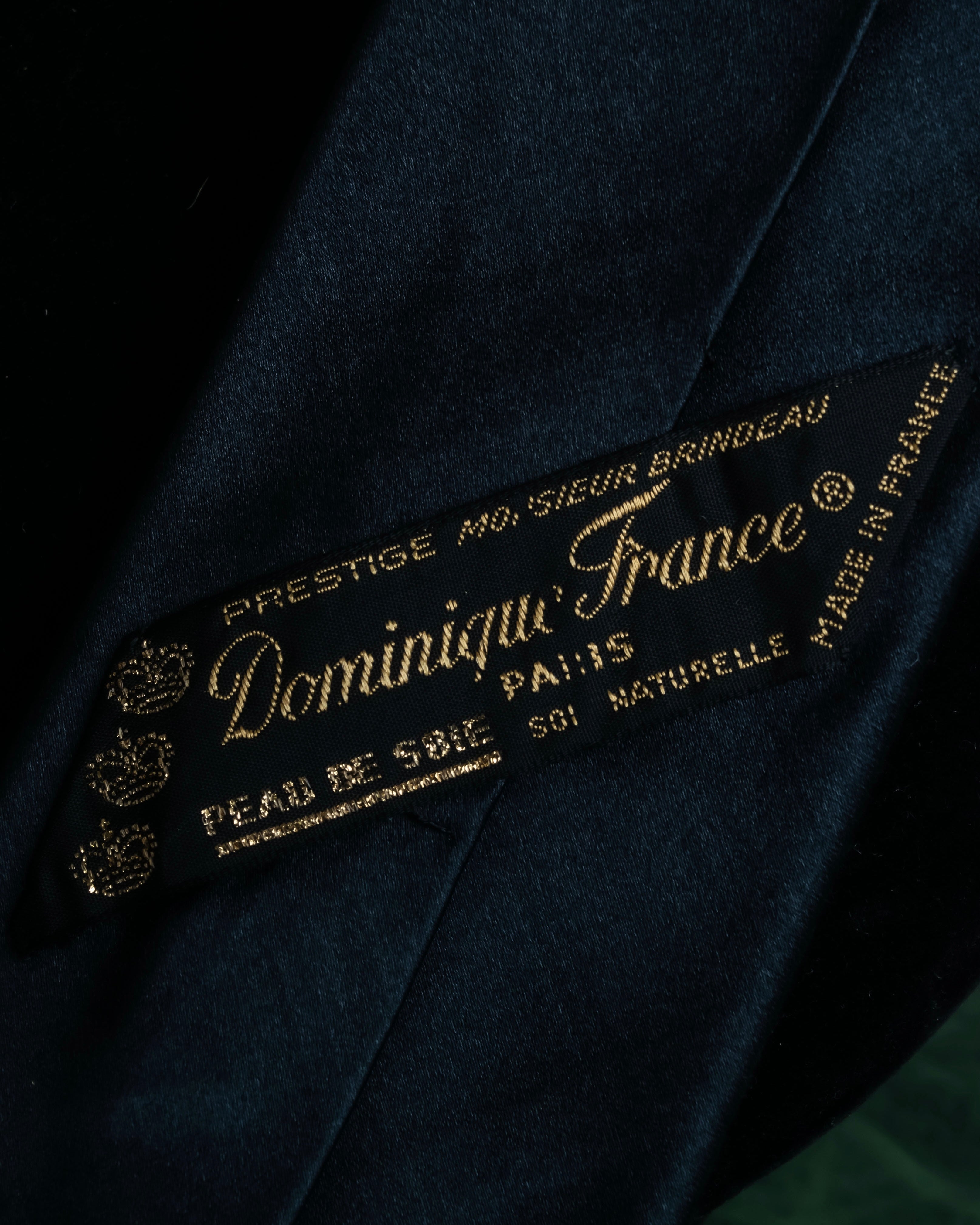 "DOMINIQUE FRANCE" Rose flower pattern silk necktie