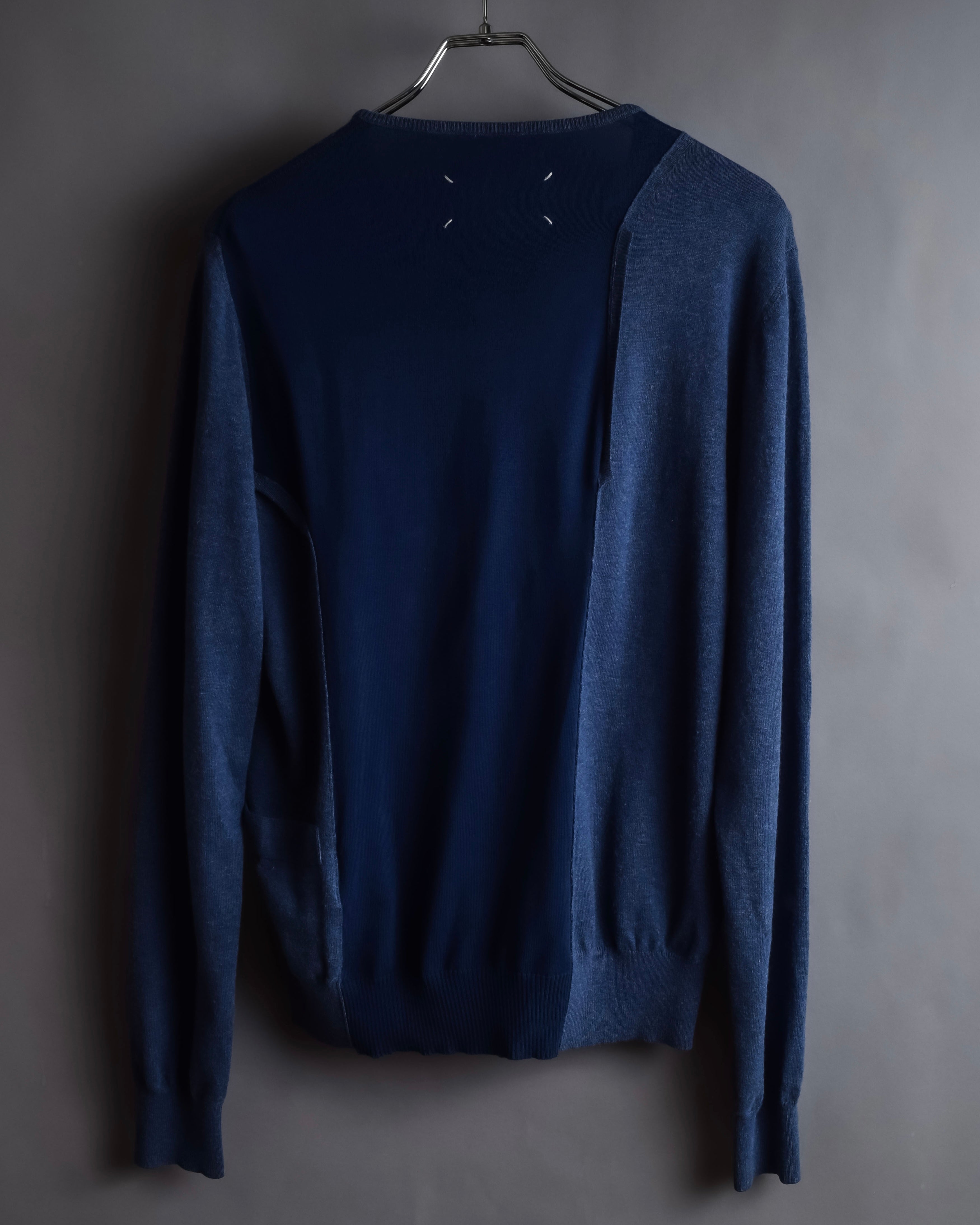 "MAISON MARGIELA" 17SS Asymmetric button line knit