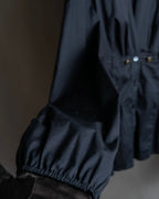 "GUCCI" No collar design gold button accents blouse