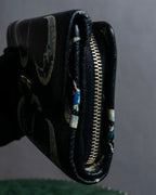 "MIU MIU" Crescent moon print compact wallet