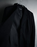 –SPECIAL– "tricot COMME des GARÇONS" 2004AW Fringed cut-off boiled wool tailored jacket