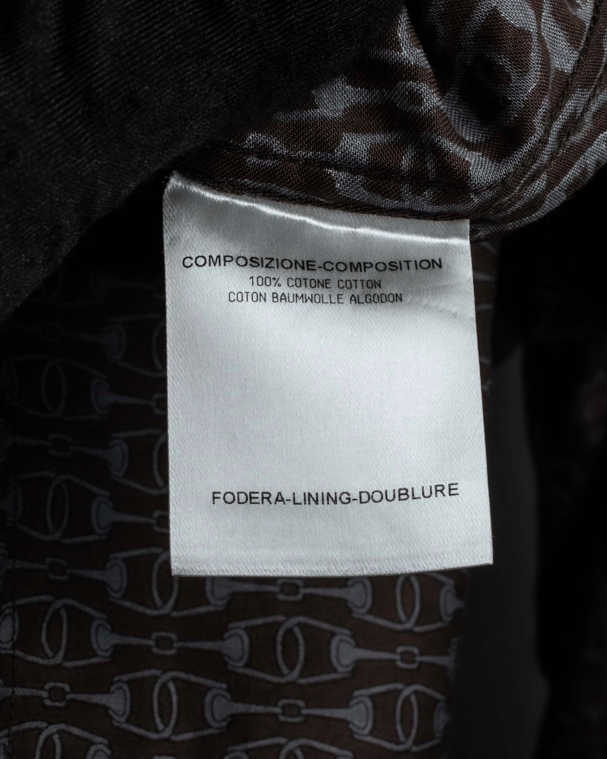 "GUCCI" Horsebit pattern shaped shirt