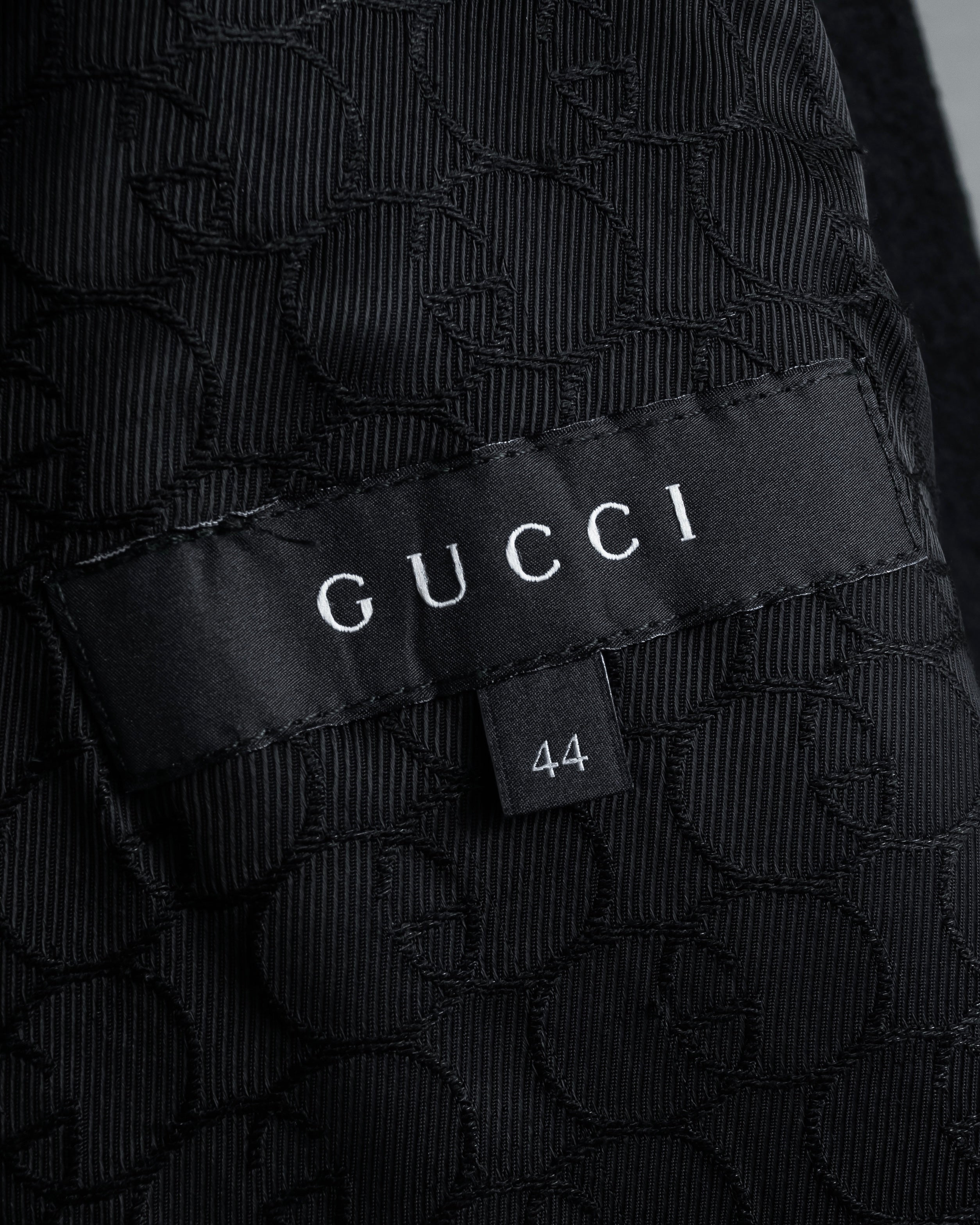 "GUCCI" Tom Ford period round neck flying squirrel long coat