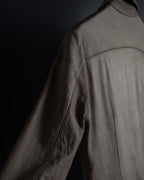 "ISAMU KATAYAMA" Dart-shaped deer leather shirt jacket