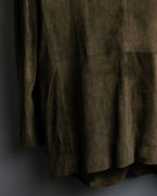 "Christian Dior" Nubuck leather oversized tailored jacket