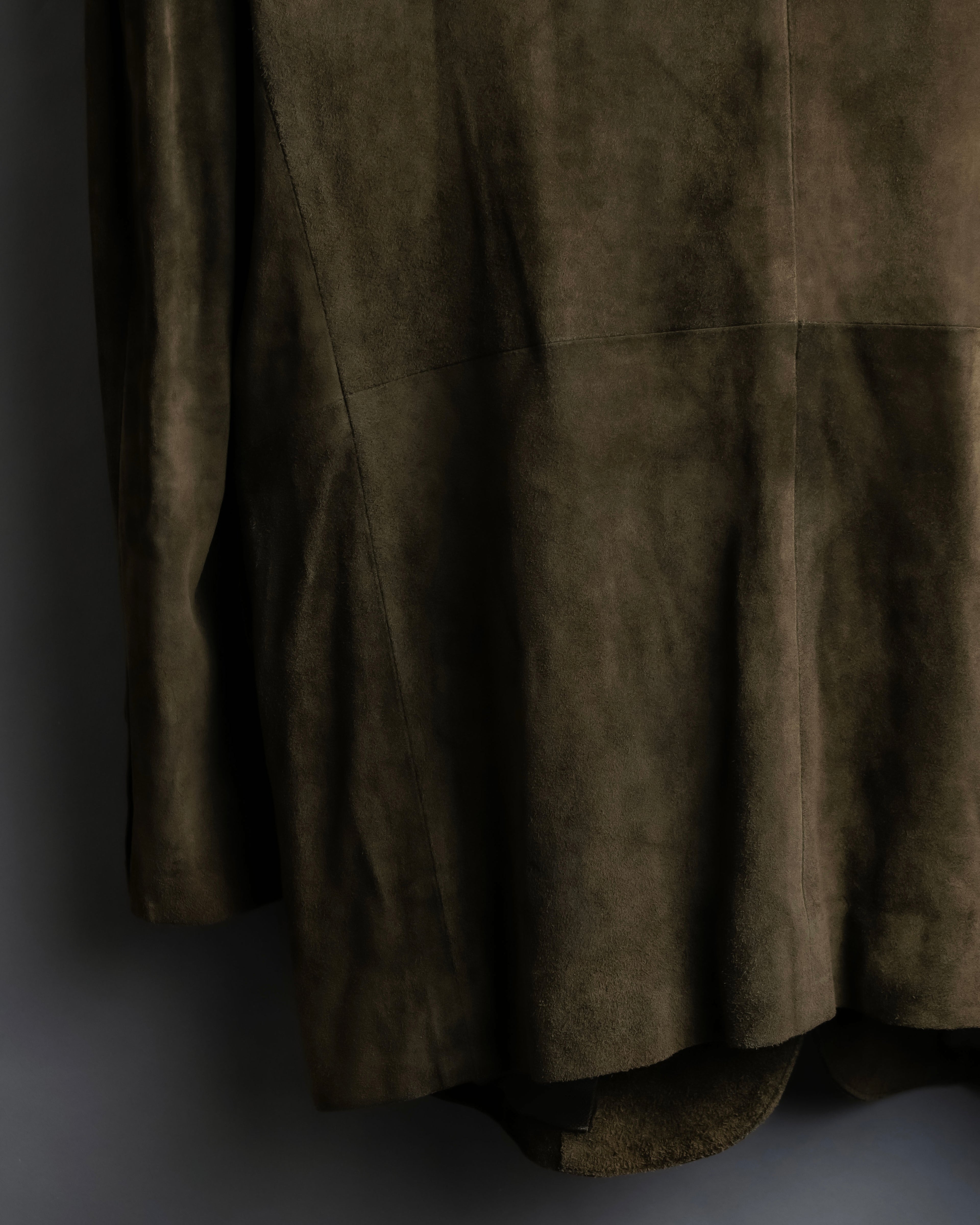 "Christian Dior" Nubuck leather oversized tailored jacket