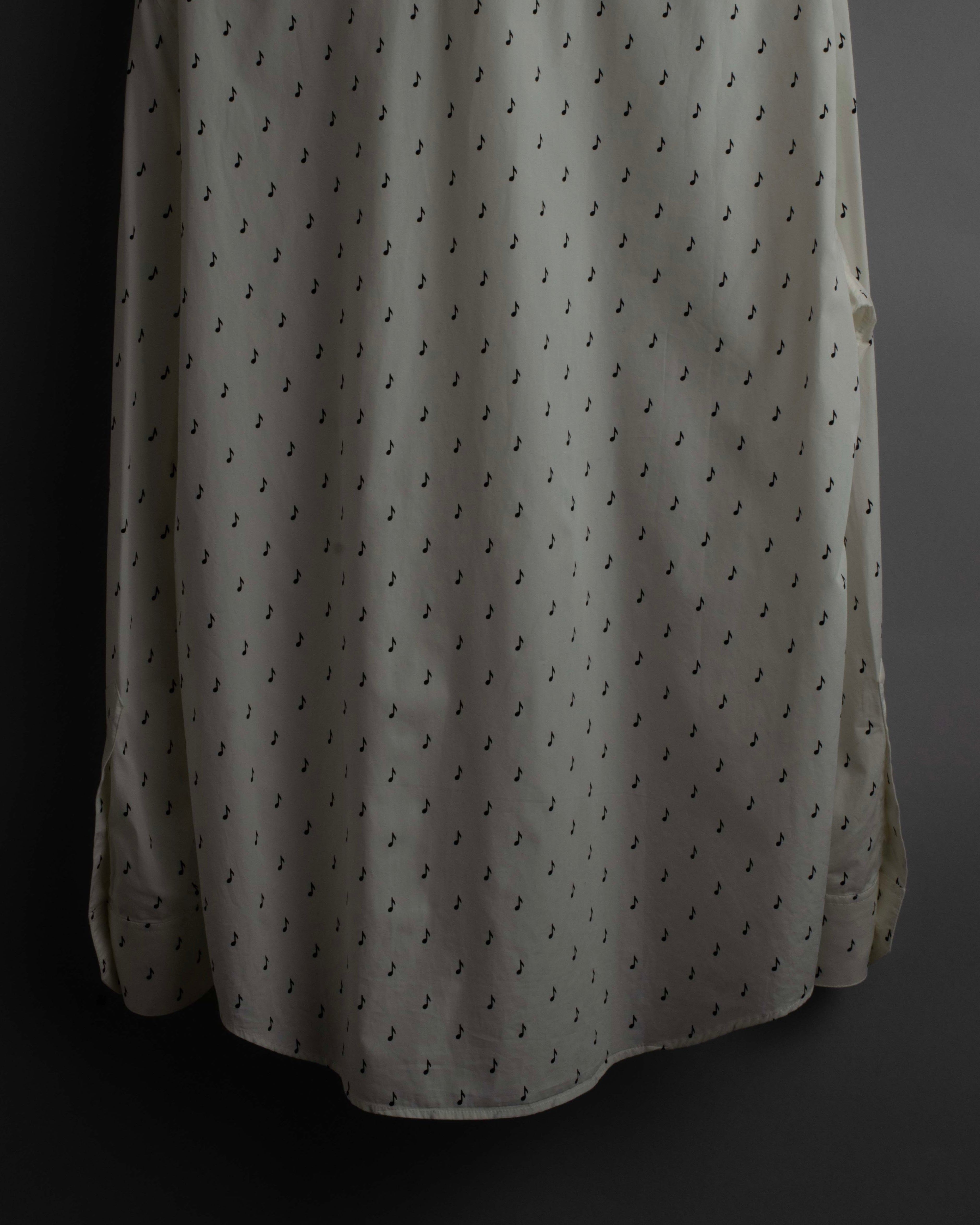 "CELINE" Musical note motif cotton shirt