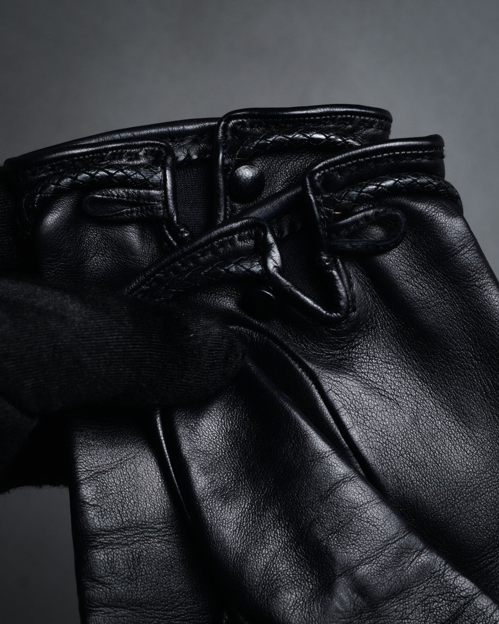 “HERMES” 2000’s Jumbo hook leather gloves