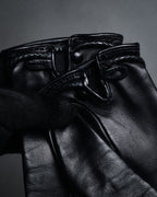 “HERMES” 2000’s Jumbo hook leather gloves